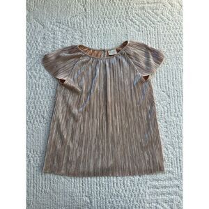 zara girls gold top
